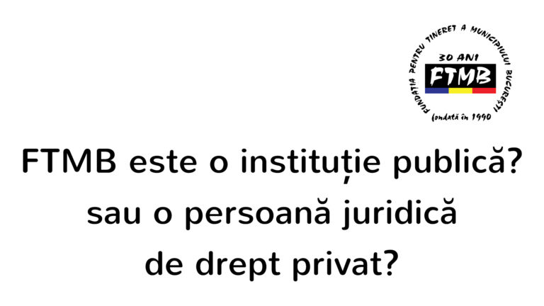 Institutie publica? sau persoana juridica de drept privat?